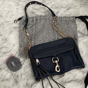 Rebecca Minkoff - Crossbody Mini Mac - Dark Blue w/ Gold Hardware